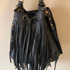 Milly Leather Bucket Bag